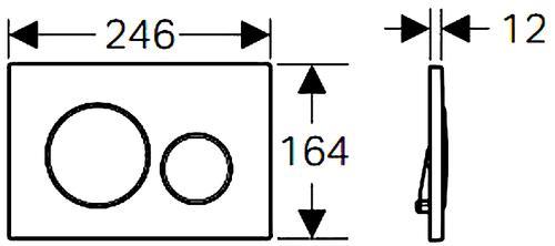 Geberit Sigma 20 Dual Flush Button & Plate - A touch of fun Toilets Geberit