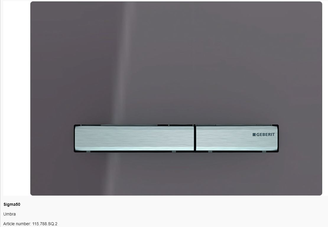 Geberit Sigma 50 Glass Dual Flush Button & Plate Toilets Geberit Umbra