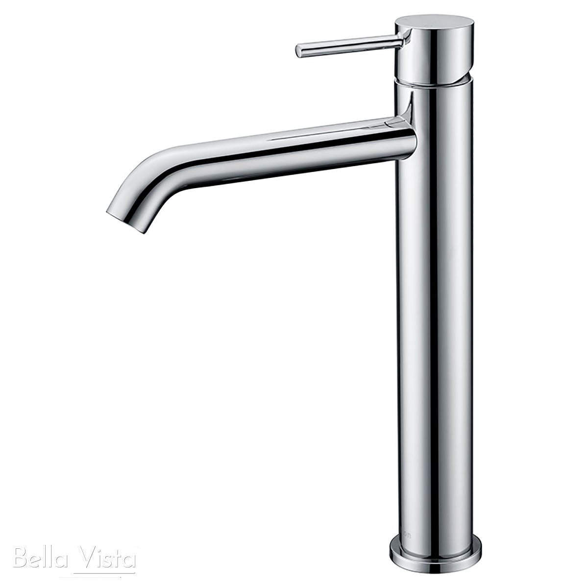 Hali High Rise Basin Mixer Chrome Tapware Bella Vista