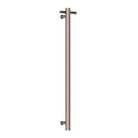 Heated Vertical Towel Rail 900MM Brushed Bronze Accessories Nero