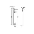 Heated Vertical Towel Rail 900MM Matte White Accessories Nero