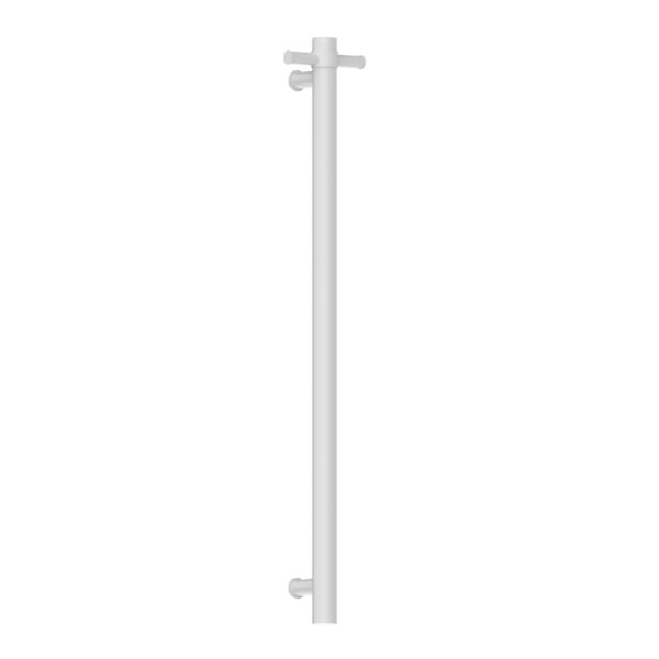 Heated Vertical Towel Rail 900MM Matte White Accessories Nero
