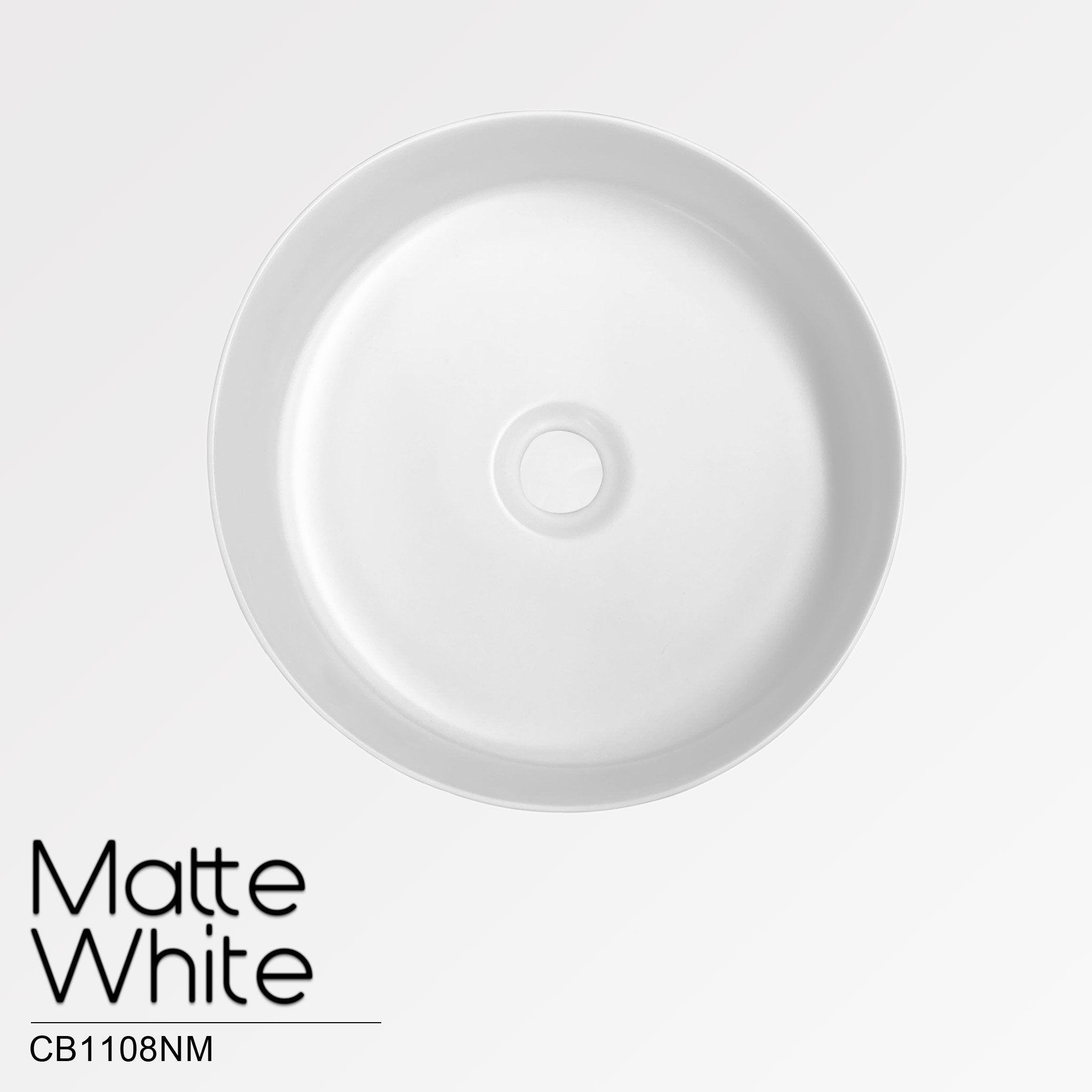 Jess 36 Round Basin Above Counter Matte White Basins Arova