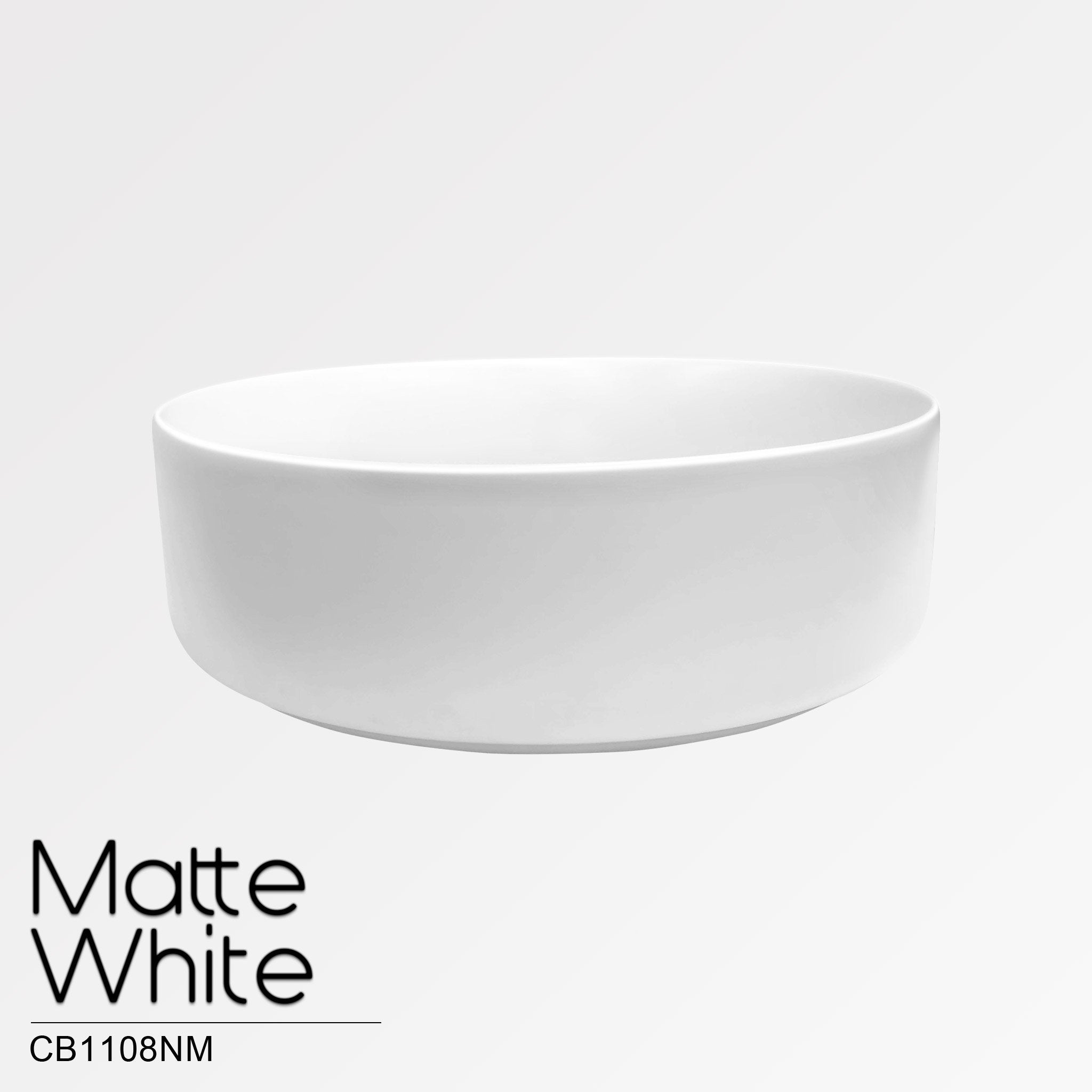 Jess 36 Round Basin Above Counter Matte White Basins Arova