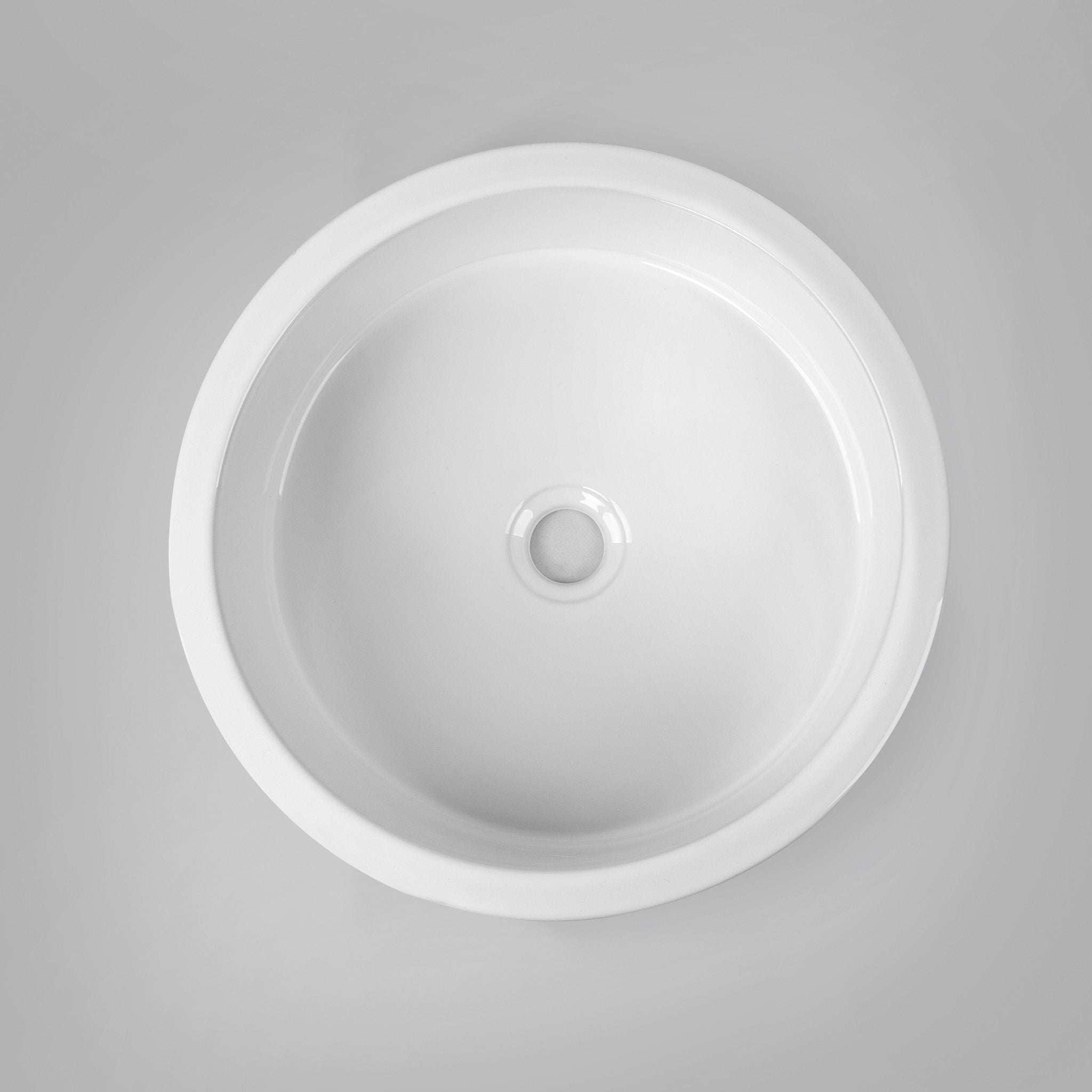 JESS 42 Round Basin Inset Gloss White Basins Arova