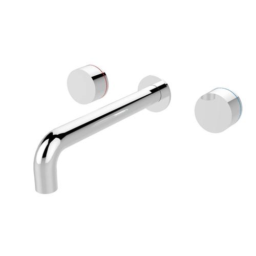 KARA Wall Basin Set 180mm CHROME YSW2117-07A-CH Tapware Nero