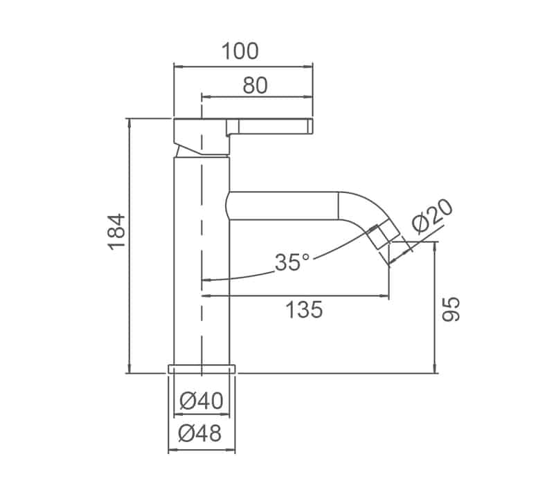 KENZO Basin Mixer in Brushed Nickel Tapware ECT