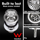 Kitchen & Laundry Sink Plug 25mm/40mm Sinks Arova