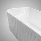 KUBO 1700mm Ribbed Groove Freestanding Bathtub Gloss White Baths Arova