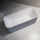 KUBO 1700mm Ribbed Groove Freestanding Bathtub Matte White Baths Arova