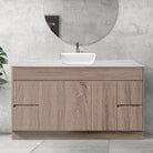 LOGAN 150cm Timber Bathroom Vanity Vanities & Mirrors Arova Bliss Quartz Stone Top CB1201N-Square Gloss White Basin