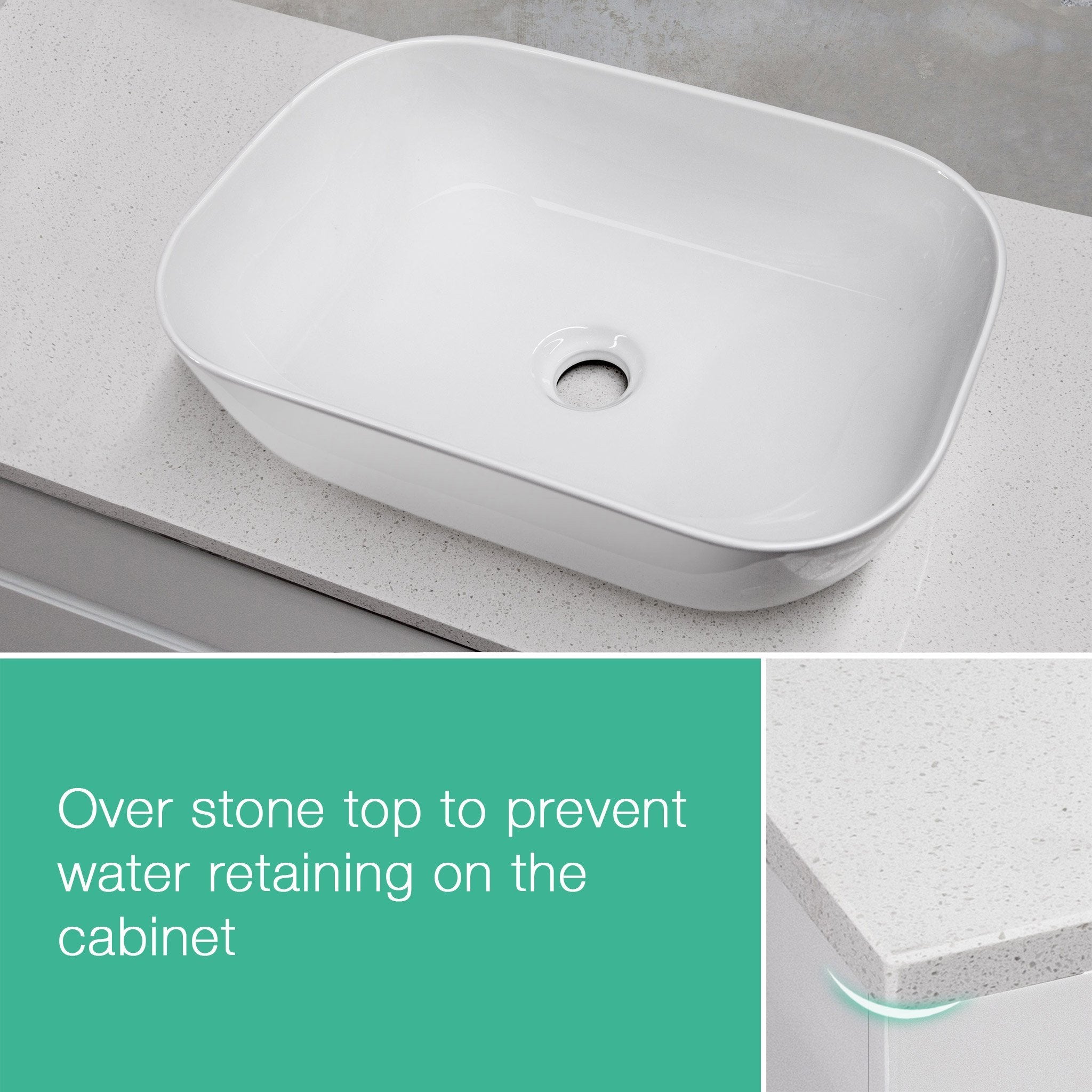 LUCA 180cm Bathroom Vanity - Stone Top Vanities & Mirrors Arova