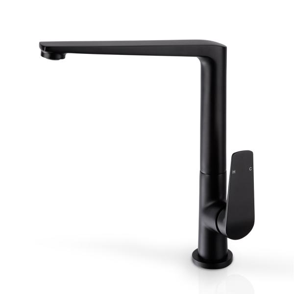 Matte Black Kitchen Mixer with Swivel Spout - WT1103BK Tapware ECT