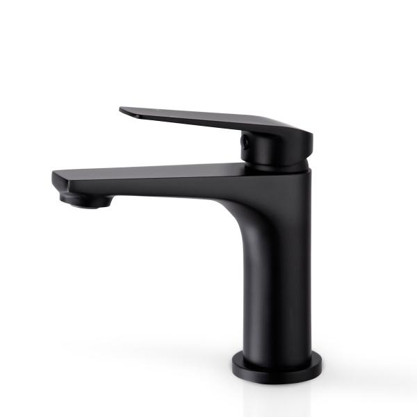 Matte Black Round Basin Mixer - WT1101BK Tapware ECT