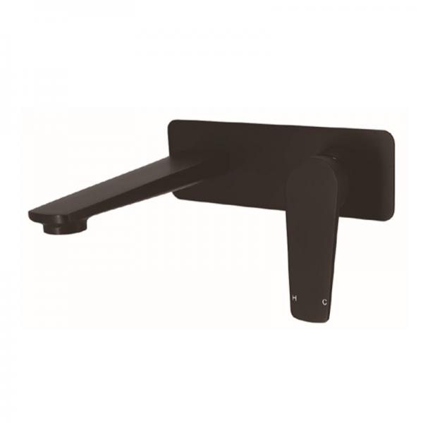 Matte Black Wall Basin Mixer - WT1107BK Tapware ECT
