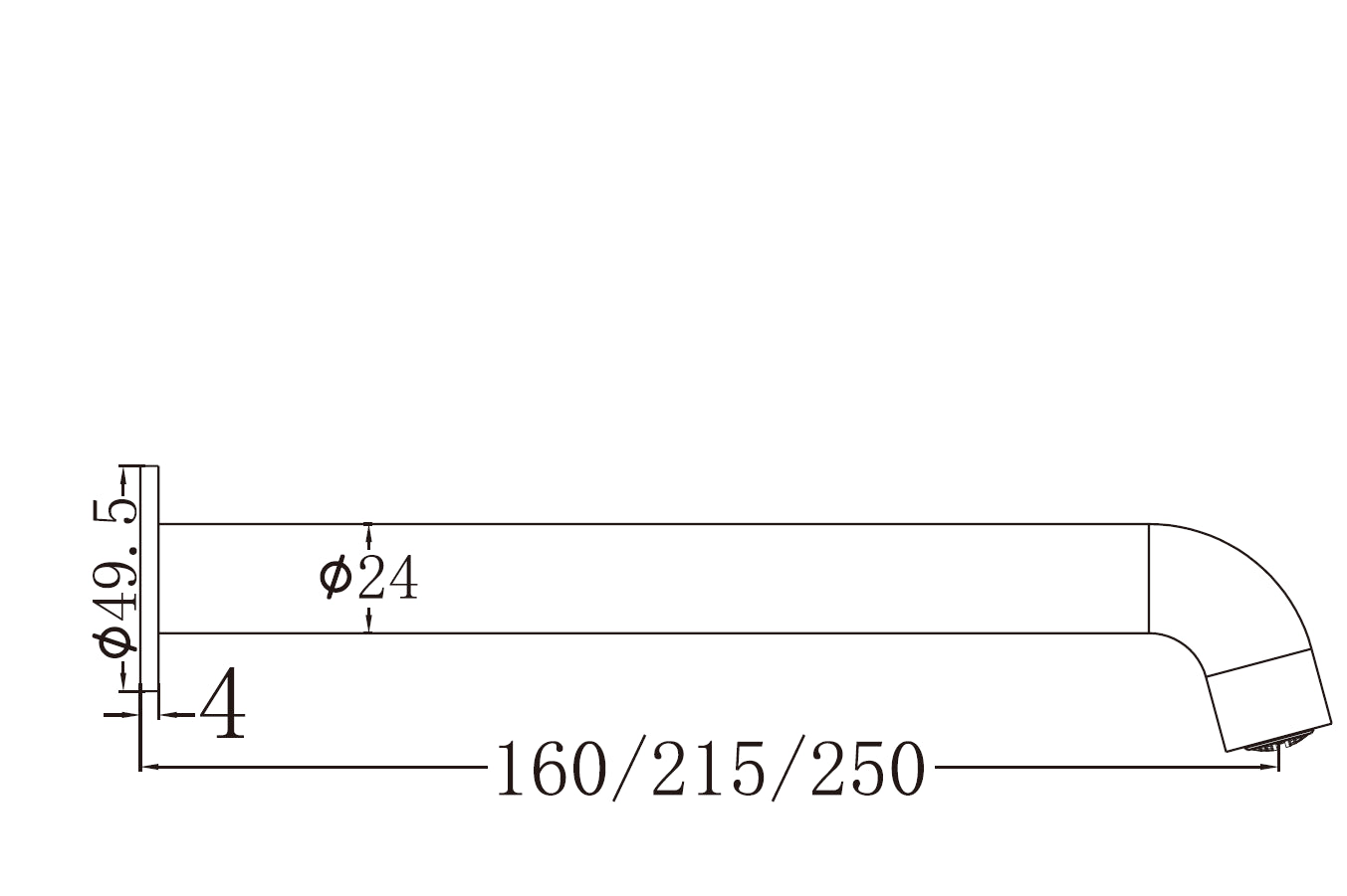 MECCA Basin/Bath Spout Brushed Bronze YSW2219-03-BZ Tapware Nero