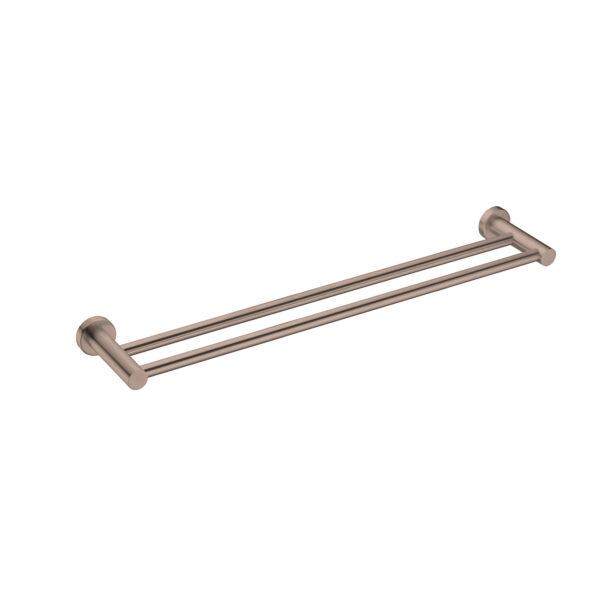 MECCA Double Towel Rail 600MM Brushed Bronze 1924D-BZ Accessories Nero