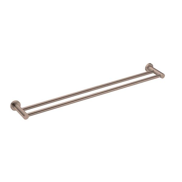 MECCA Double Towel Rail 800MM Brushed Bronze 1930D-BZ Accessories Nero