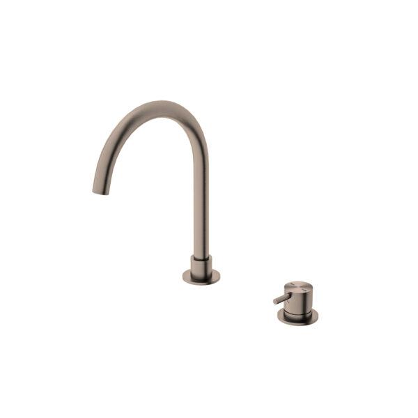 MECCA Hob Basin Mixer Round Spout Brushed Bronze YSW2219-01B-BZ Tapware Nero