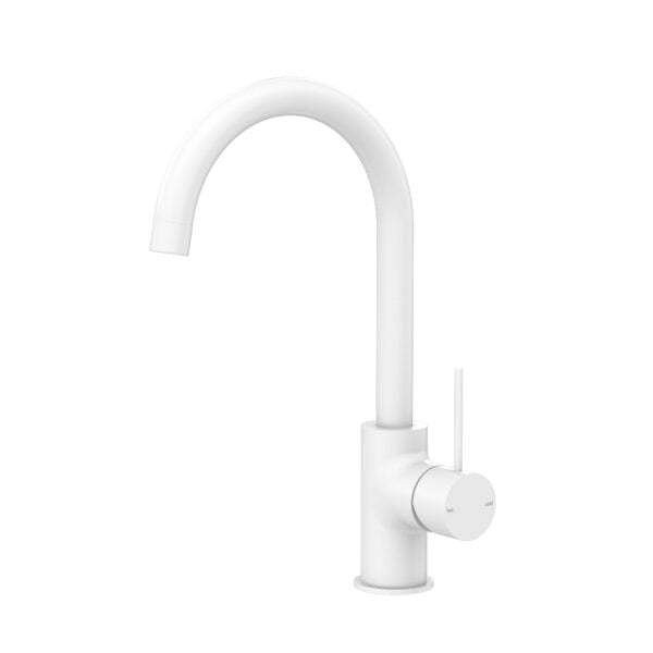 MECCA Kitchen Mixer Matte White YSW2219-07-MW Tapware Nero