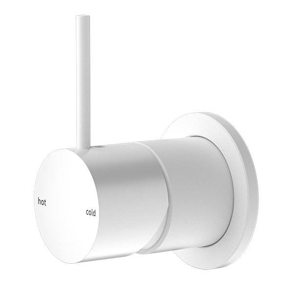 MECCA Shower Mixer Handle Up Matte White YSW2219-09-MW Tapware Nero 60mm