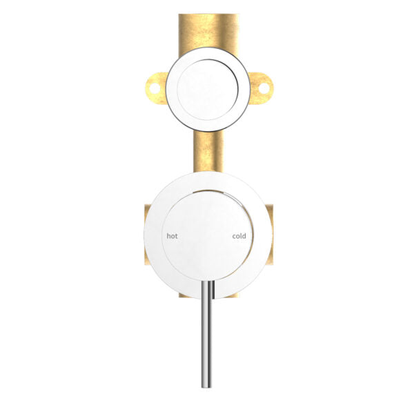 MECCA SHOWER MIXER WITH DIVERTOR SEPARATE BACK PLATE Chrome Tapware Nero