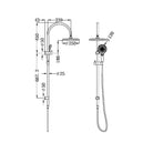 Mecca/Dolce Twin Shower with Opal Shower Gun Metal showers Nero