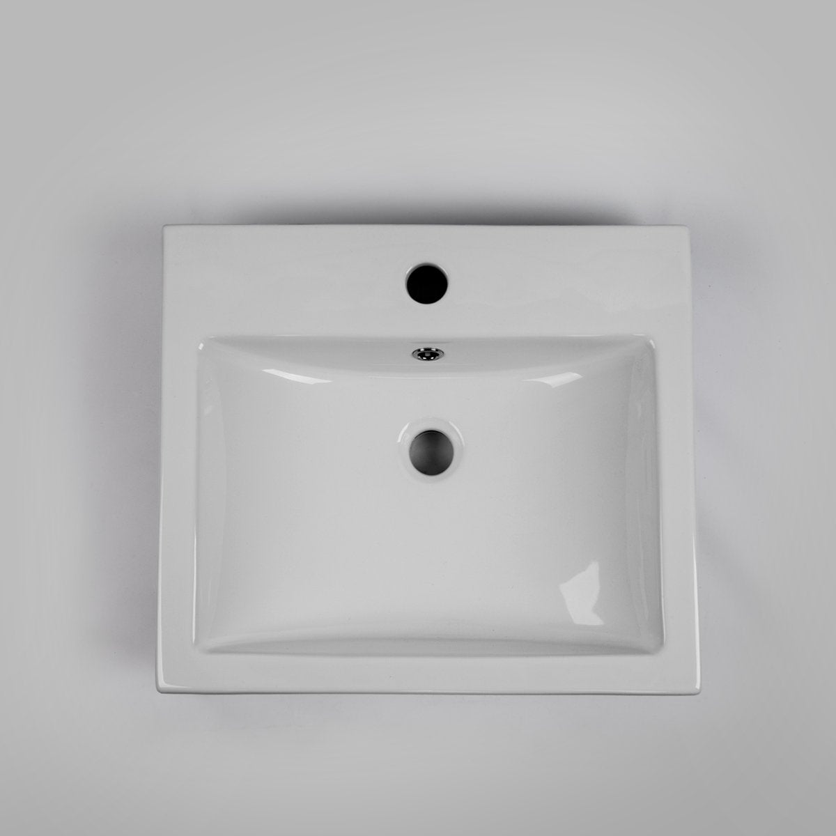 MEGGA-2 Half Inset Square Basin 1 Tap Hole Basins ECT