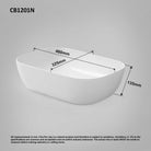 MICA 46 Above Counter Basin Gloss White Basins Arova