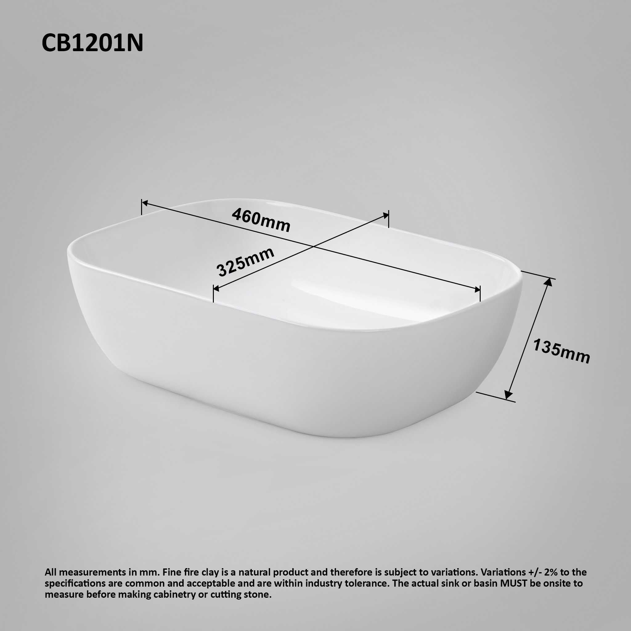 MICA 46 Above Counter Basin Gloss White Basins Arova
