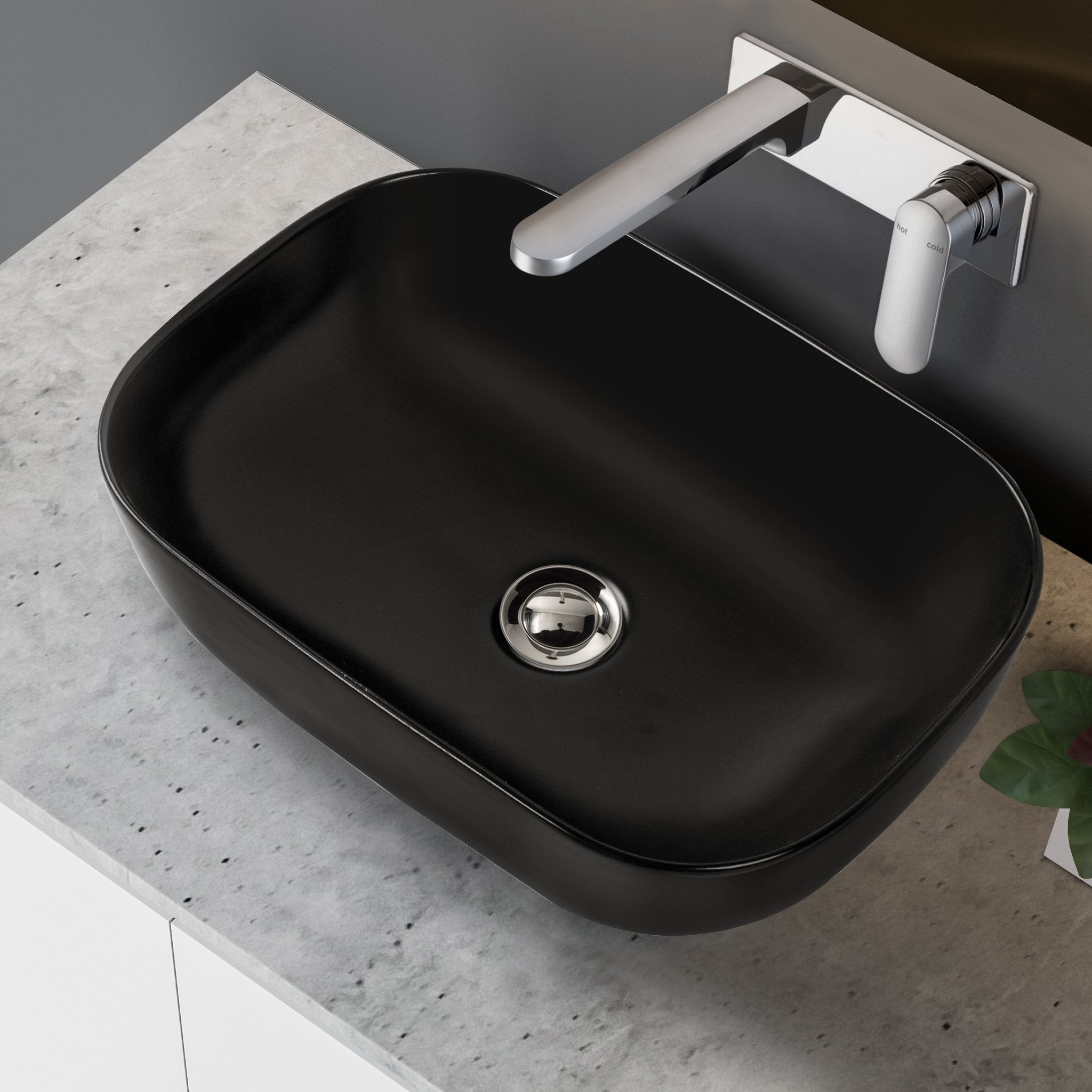 MICA 46 Above Counter Basin Matte Black Basins Arova Kitchens & Bathrooms