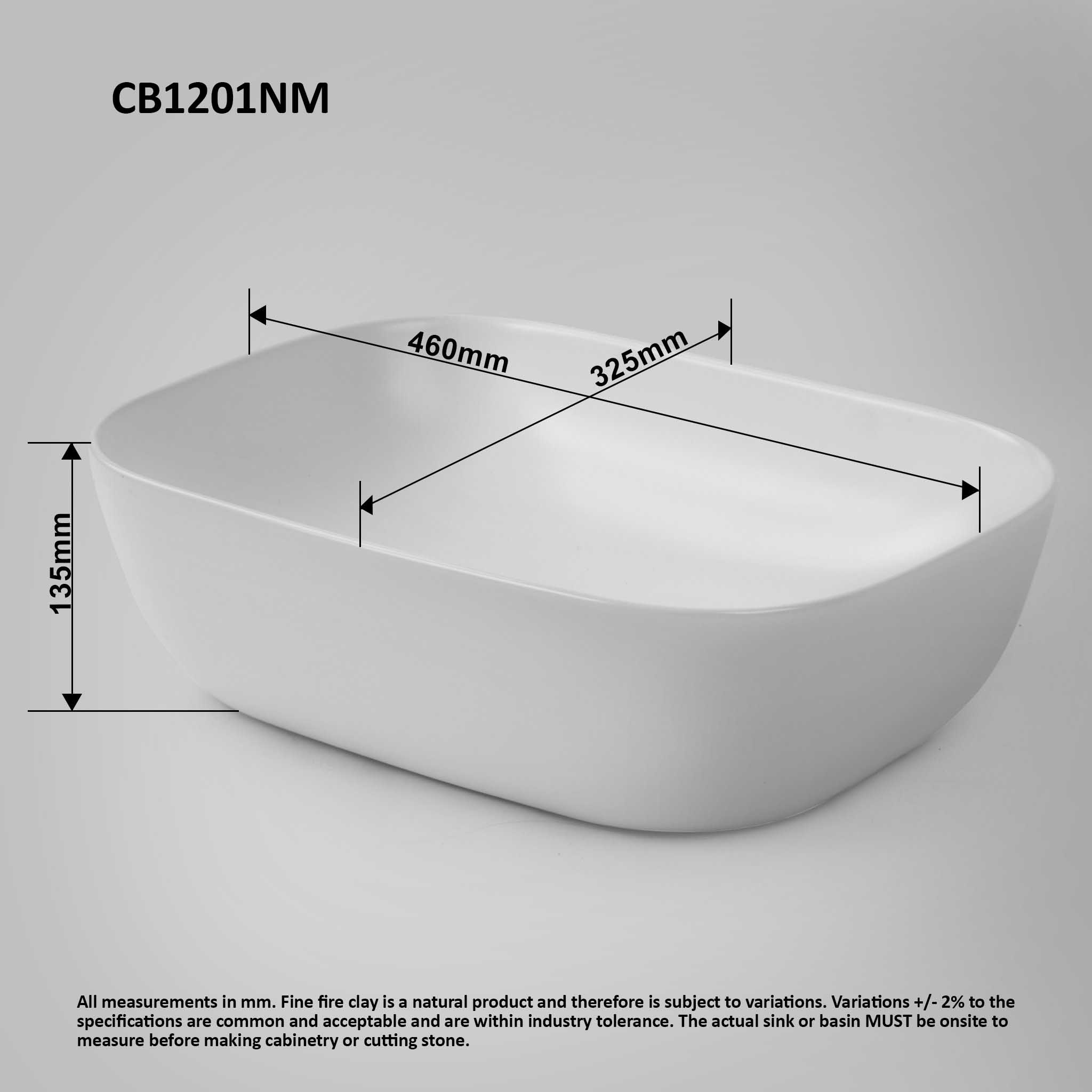 MICA 46 Above Counter Basin Matte White Basins Arova