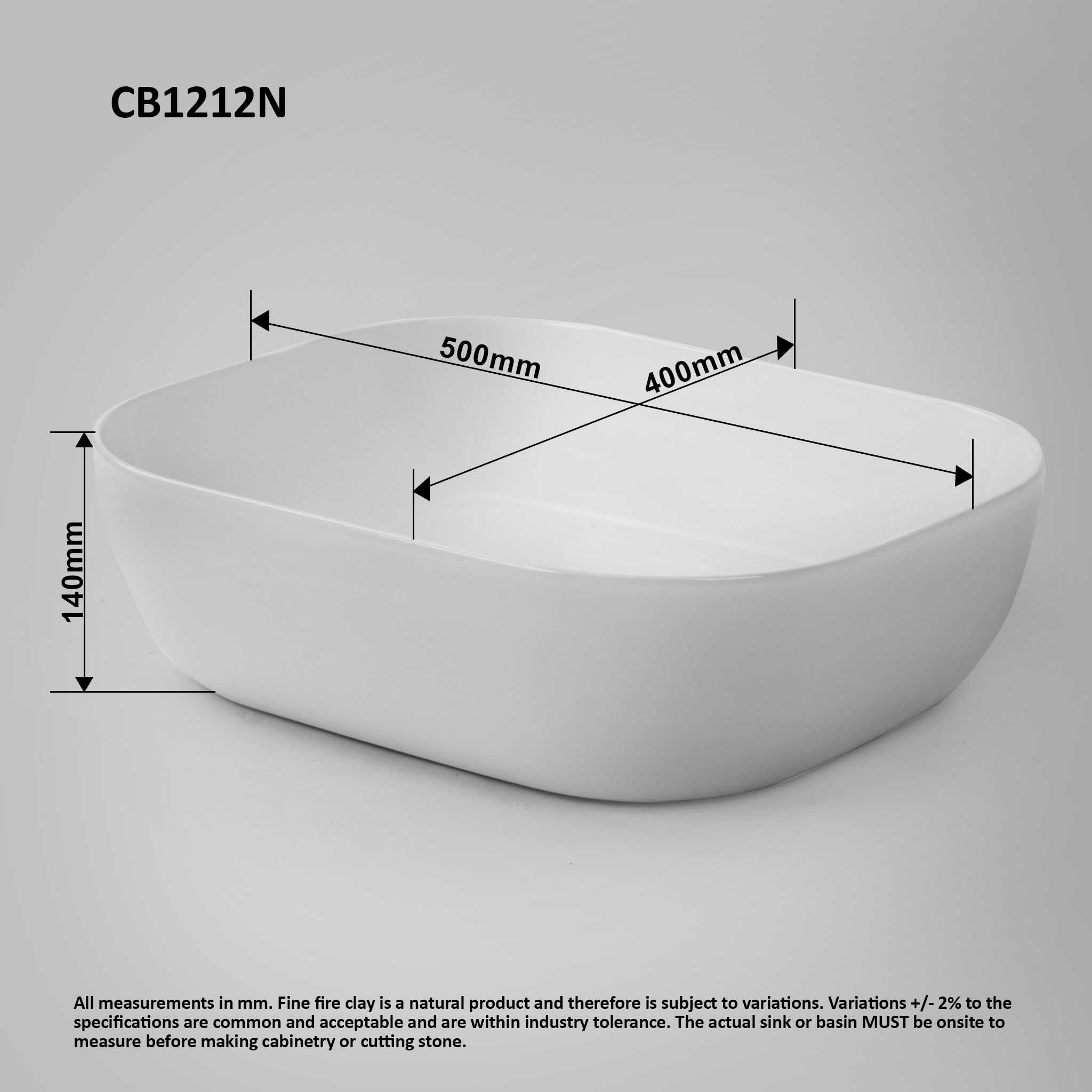 MICA 50 Above Counter Basin Gloss White Basins Arova Kitchens & Bathrooms