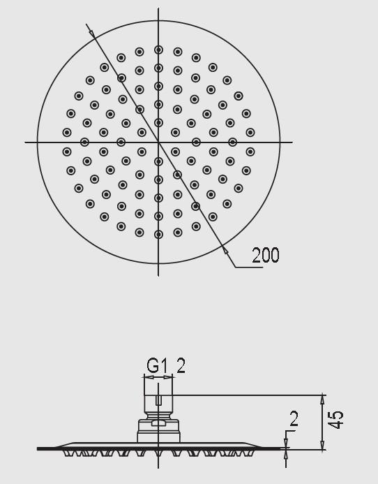 MICA Round Shower Head 200mm Black Showers Arova