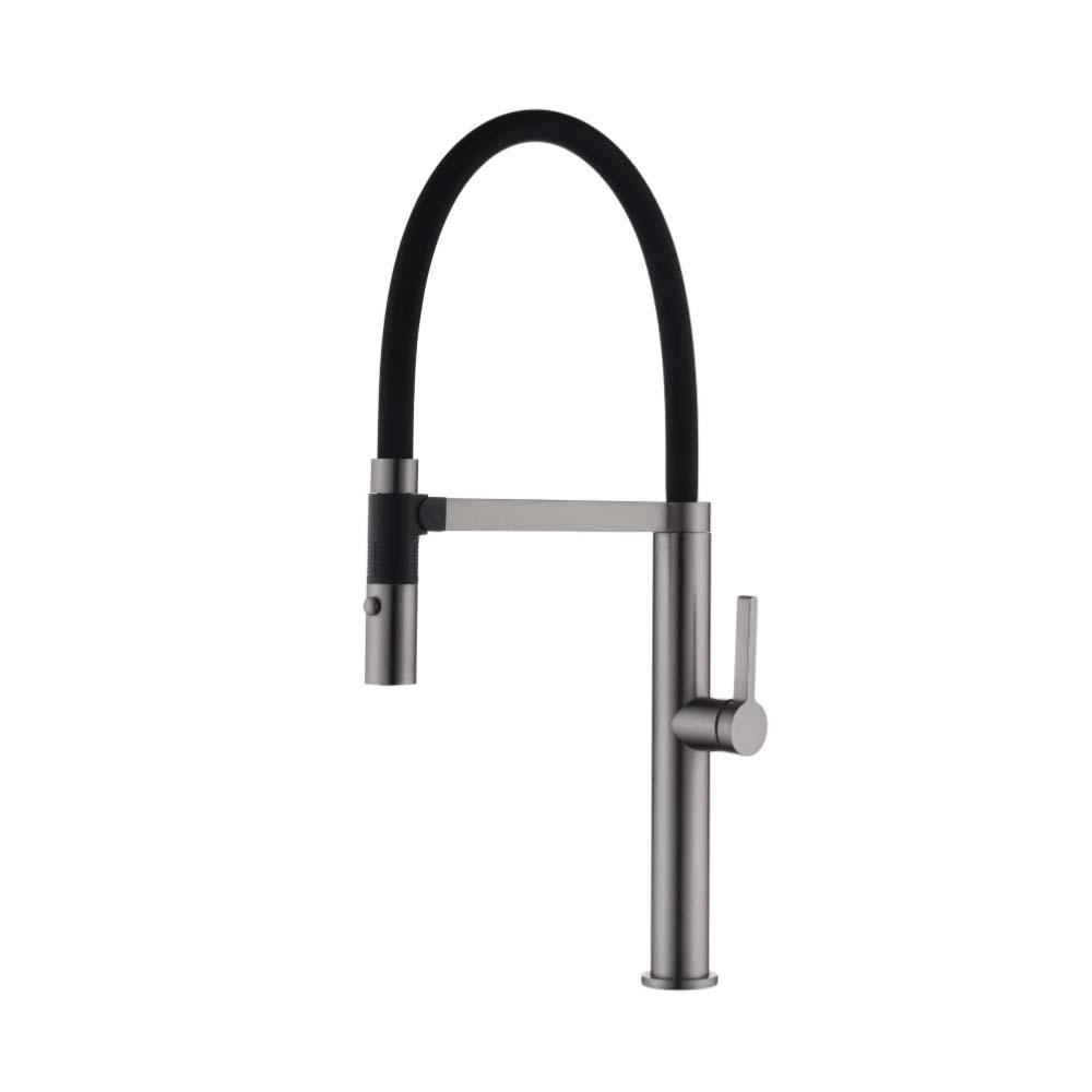 MILAN Sink mixer in Gun Metal w/Black Hose - WT6205GM Tapware ECT