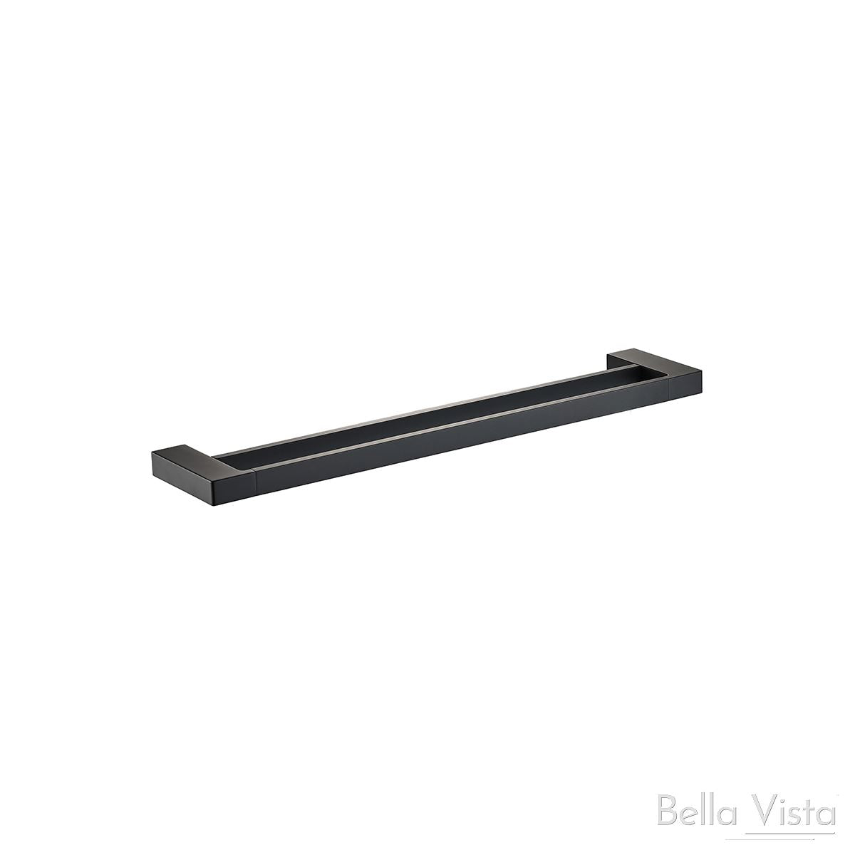 'Milos' - 400MM Double Towel Rail- Pradus Accessories Bella Vista Black