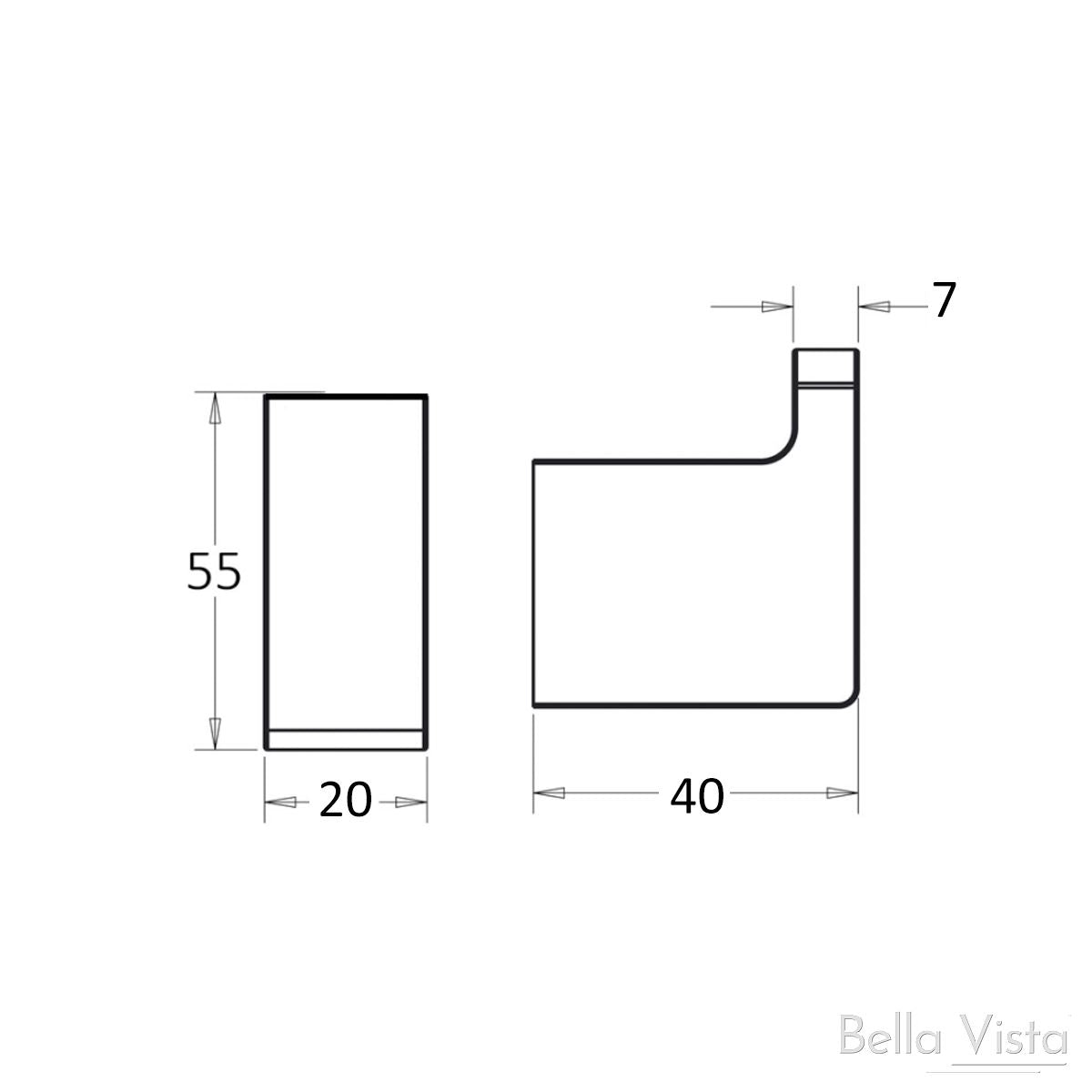 'Milos' - Robe hook - Pradus Accessories Bella Vista