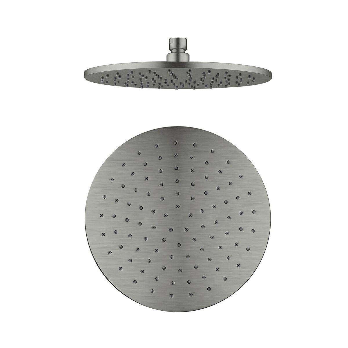 Nero 250mm Round Shower Head Brushed Nickel showers Nero