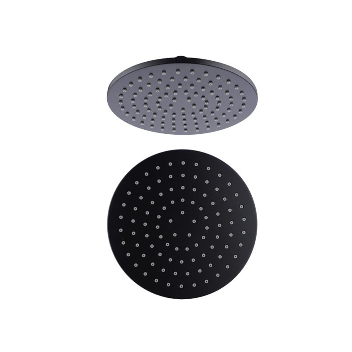 Nero 250mm Round Shower Head Matt Black showers Nero