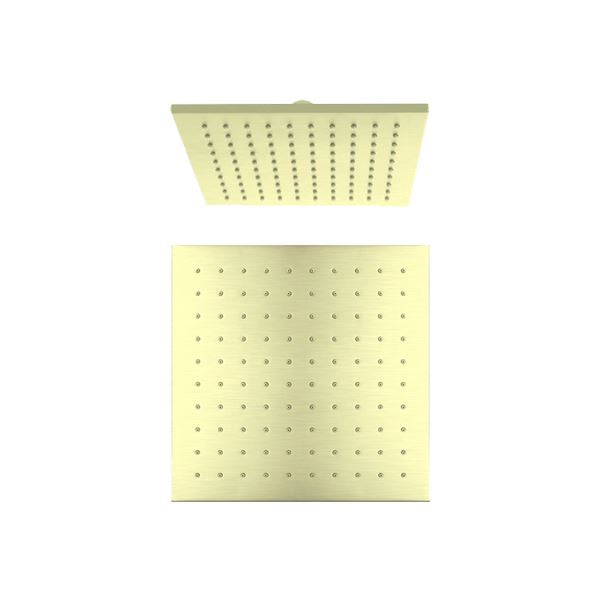 NERO 250mm Square Shower Head Brushed Gold Showers Nero