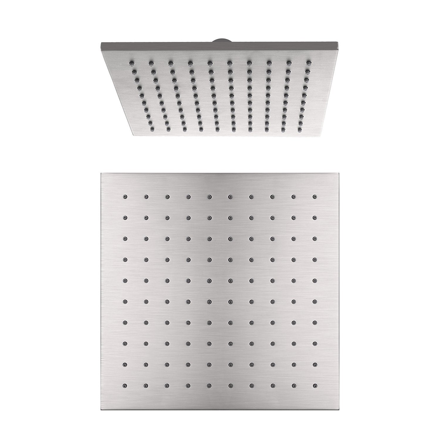 Nero 250mm Square Shower Head Brushed Nickel showers Nero