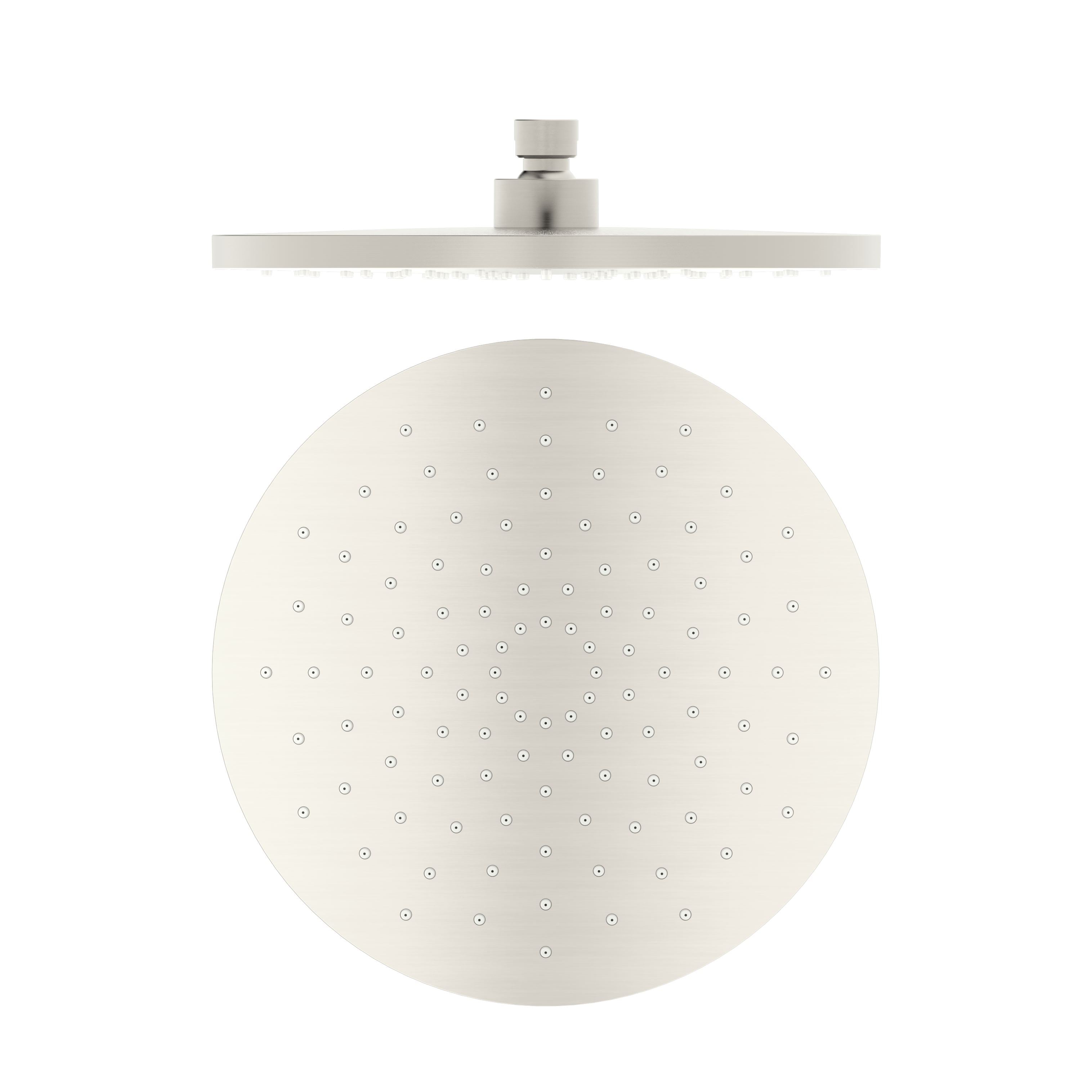 Nero ABS 250mm Round Shower Head Brushed Nickel showers Nero