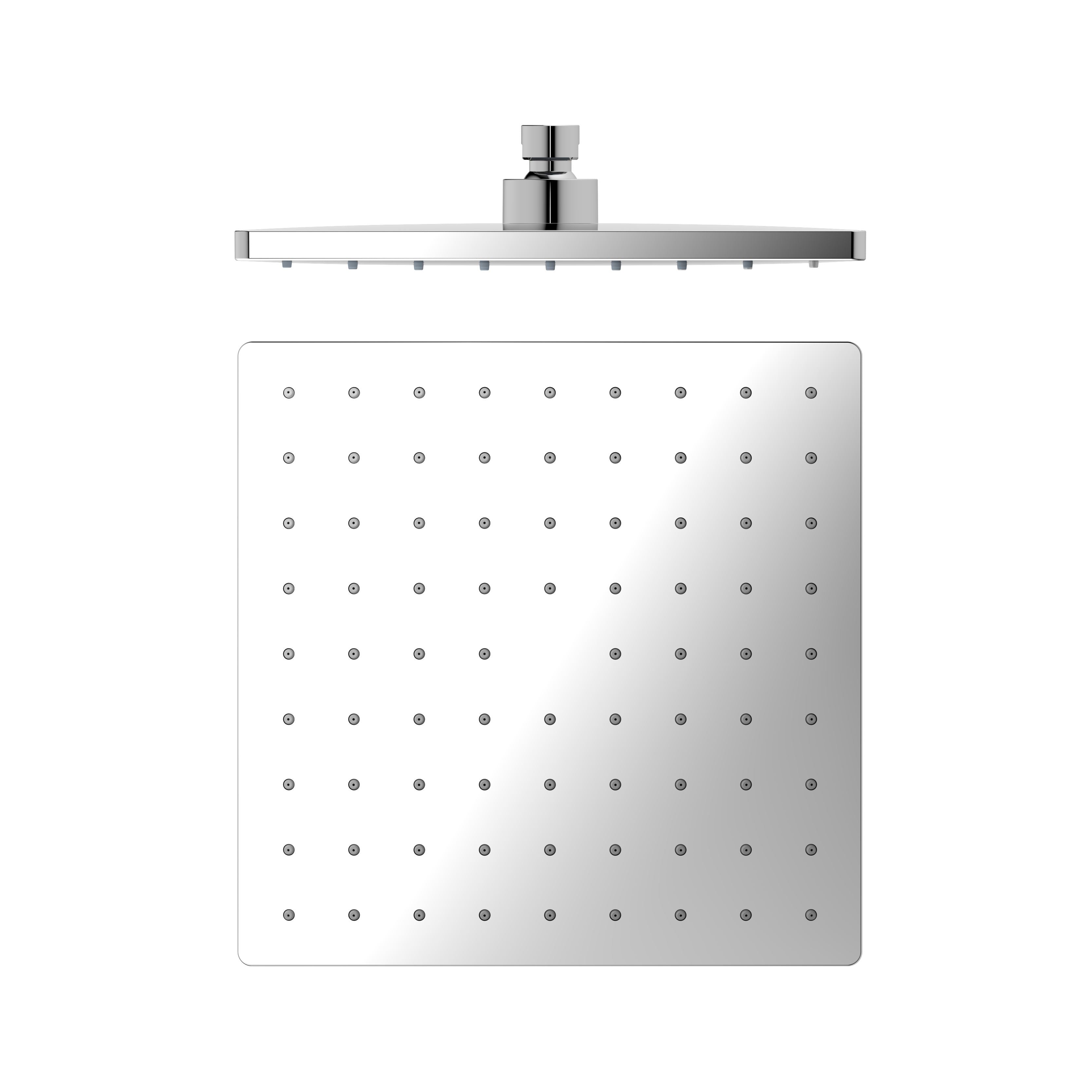 Nero ABS 250mm Square Shower Head Chrome showers Nero