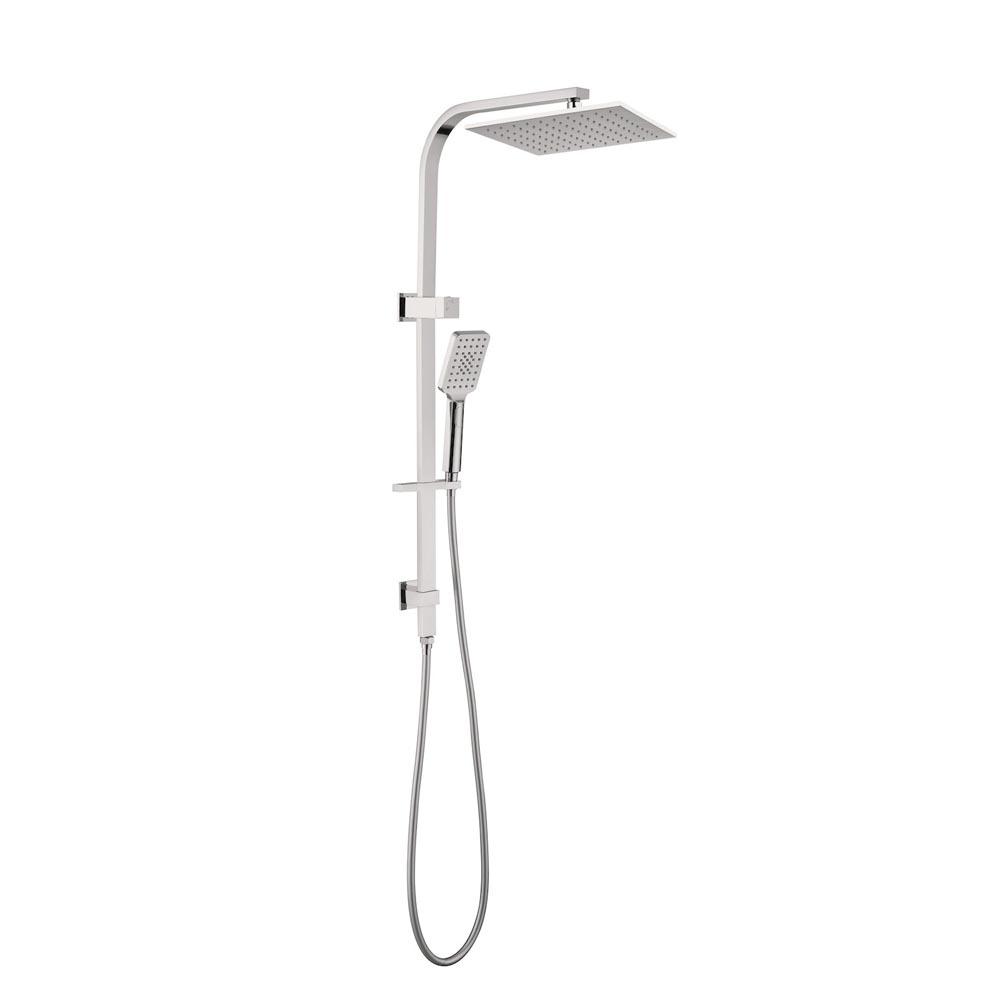 Nero Celia 250mm Square Shower Set Brushed Nickel Showers Nero