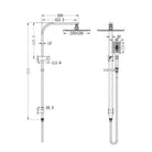 Nero Celia 250mm Square Shower Set Brushed Nickel Showers Nero