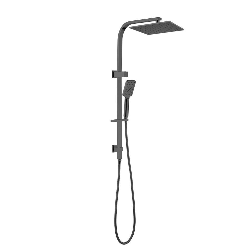 Nero Celia 250mm Square Shower Set Gun Metal Showers Nero