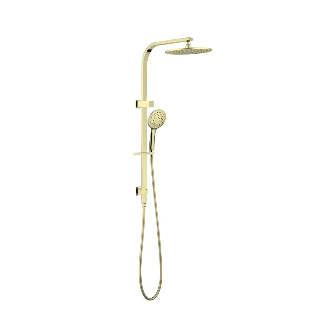 Nero Dolce 250mm Round Twin Shower Brushed Gold showers Nero