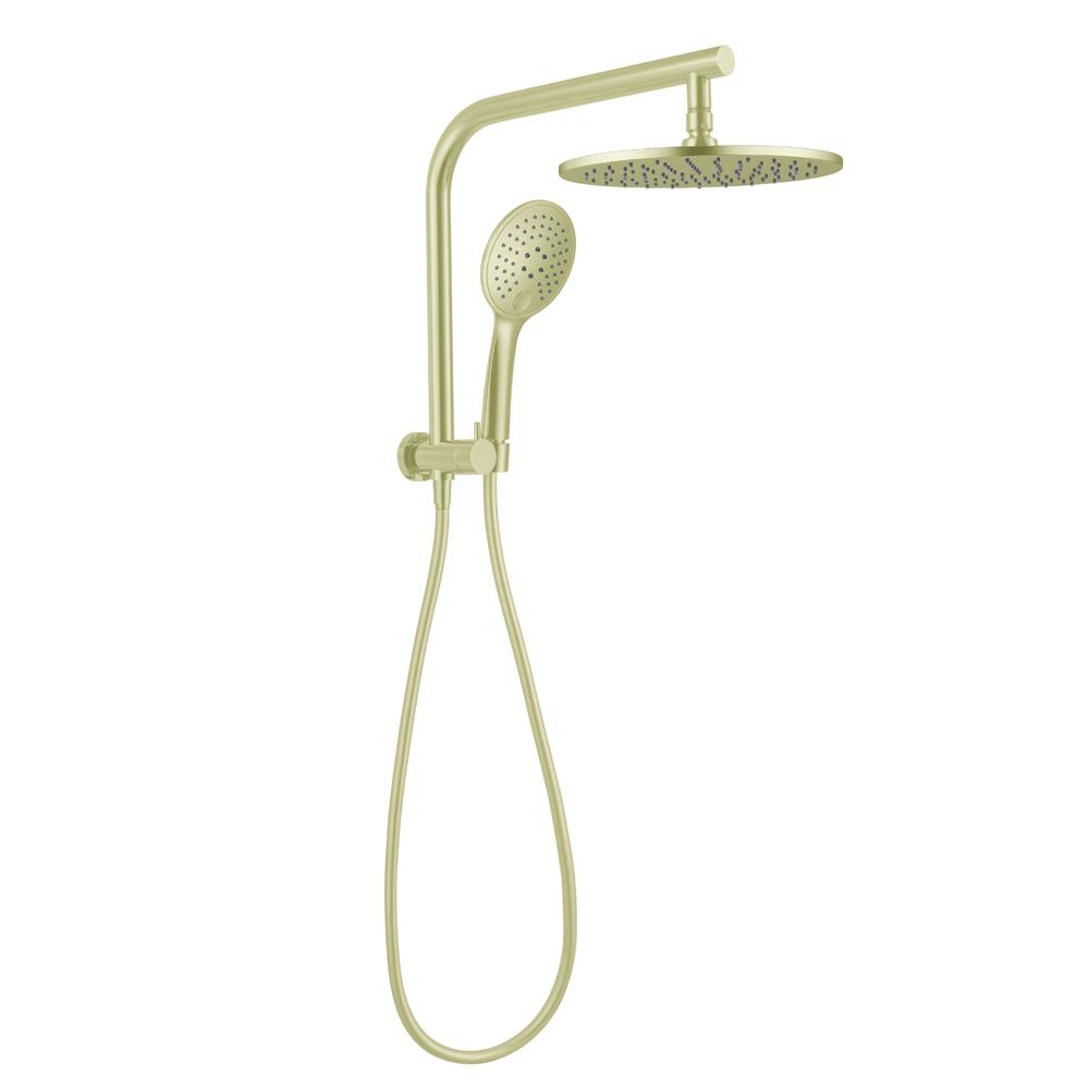 Nero DOLCE Short Twin Shower Brushed Gold showers Nero
