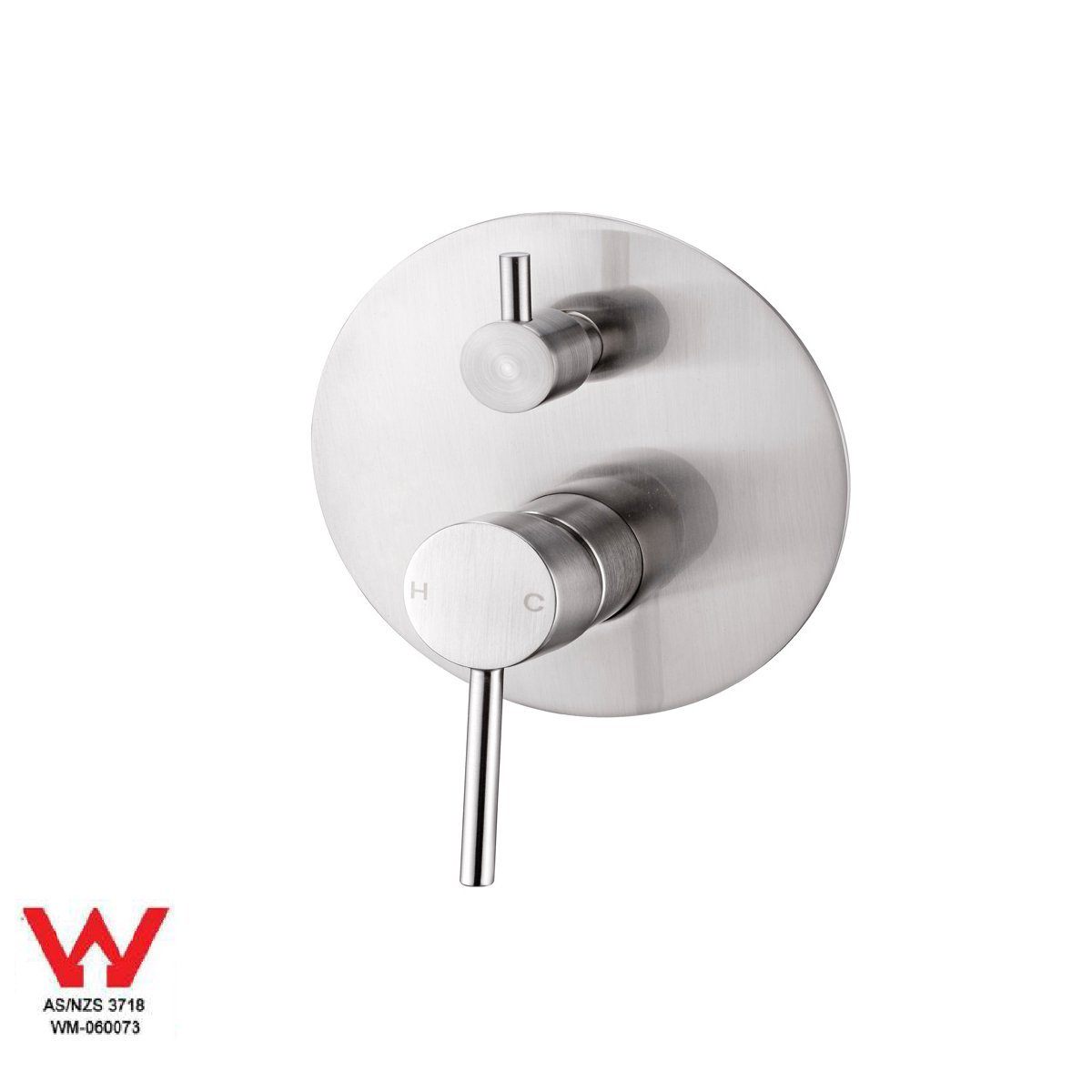 Nero Dolce Shower Mixer with Divertor Brushed Nickel Tapware Nero