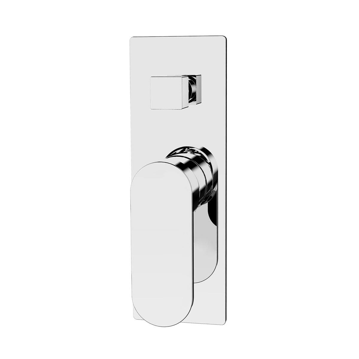 Nero Ecco Shower Mixer with Divertor Chrome Tapware Nero